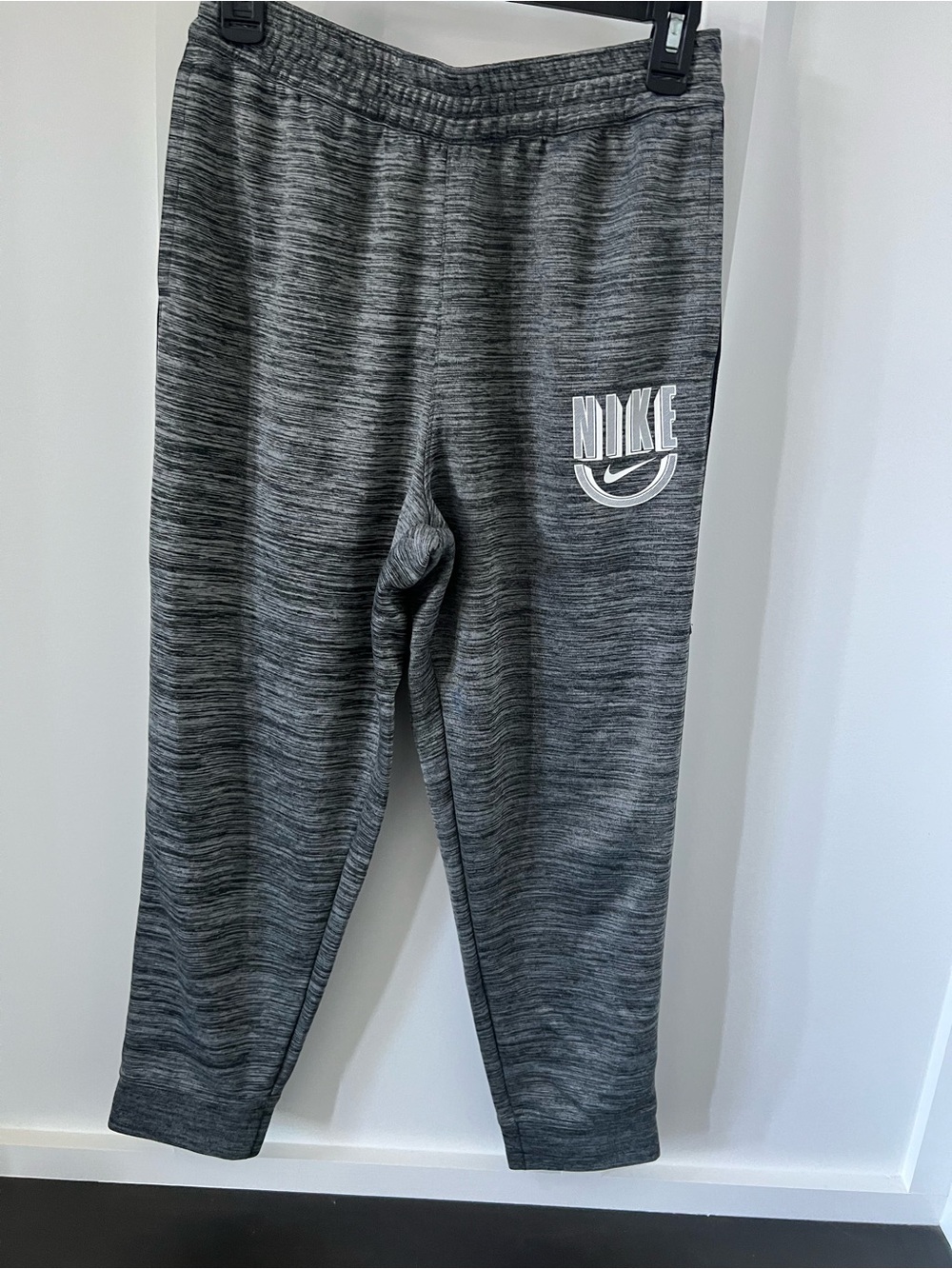 Nike Kids Dark Gray Heather Joggers with Logo
